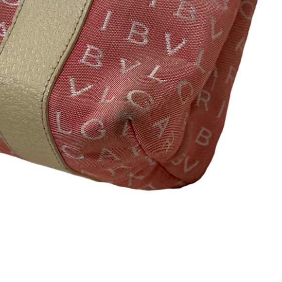 Bvlgari Pink Canvas w/ Cream Leather Handles - Picture 7 of 15